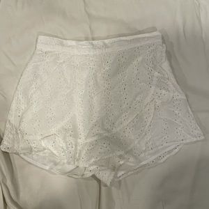White lace skort with wrap detail